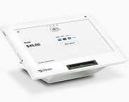 Clover Mini - Compact countertop solution with built-in receipt printer and customer-facing display.